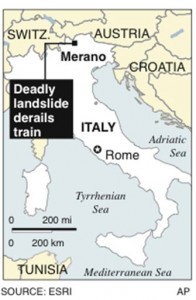 ITALY TRAIN DERAILED